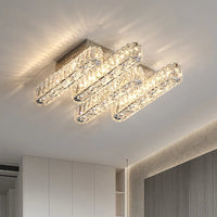 Plafonnier de luxe en cristal contemporain
