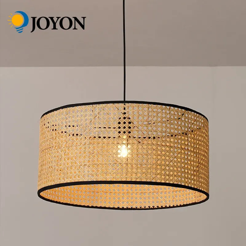 Suspension Cannage Japonaise Moderne: Lampe de Main en Rotin