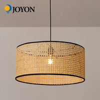 Suspension Cannage Japonaise Moderne: Lampe de Main en Rotin