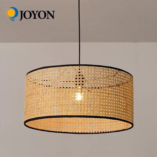 Suspension Cannage Japonaise Moderne: Lampe de Main en Rotin