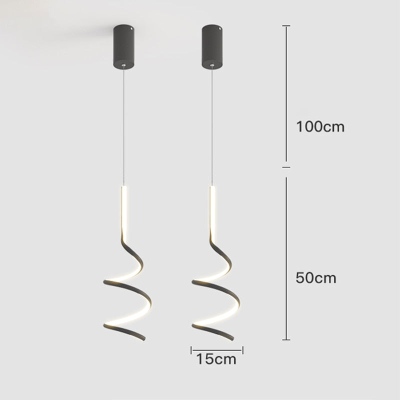 Suspension LED Ondulée Polino