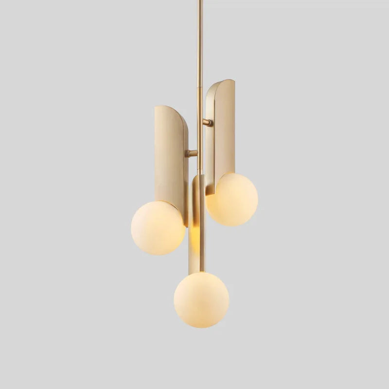 Suspension design chromée dorée nordique pour une chambre à coucher tendance