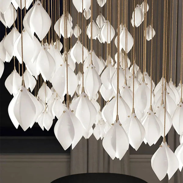 Fleur en verre - Suspension LED de qualité