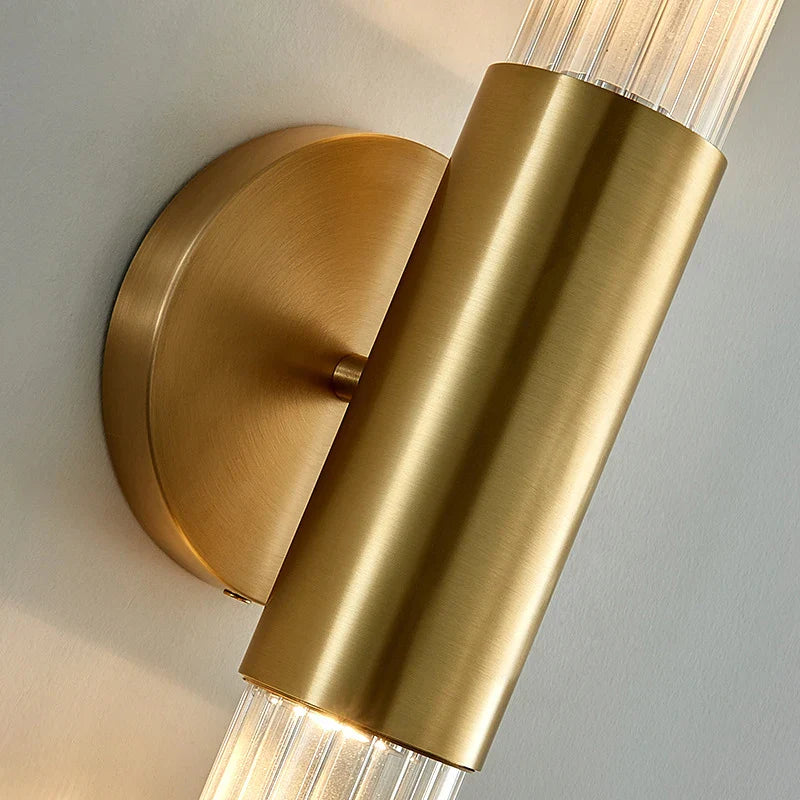 Applique murale nordique LED minimaliste en métal et verre - Style scandinave