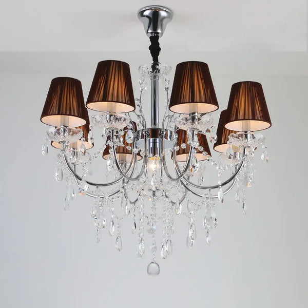Lustre de Pays en Cristal et Fer Forgé