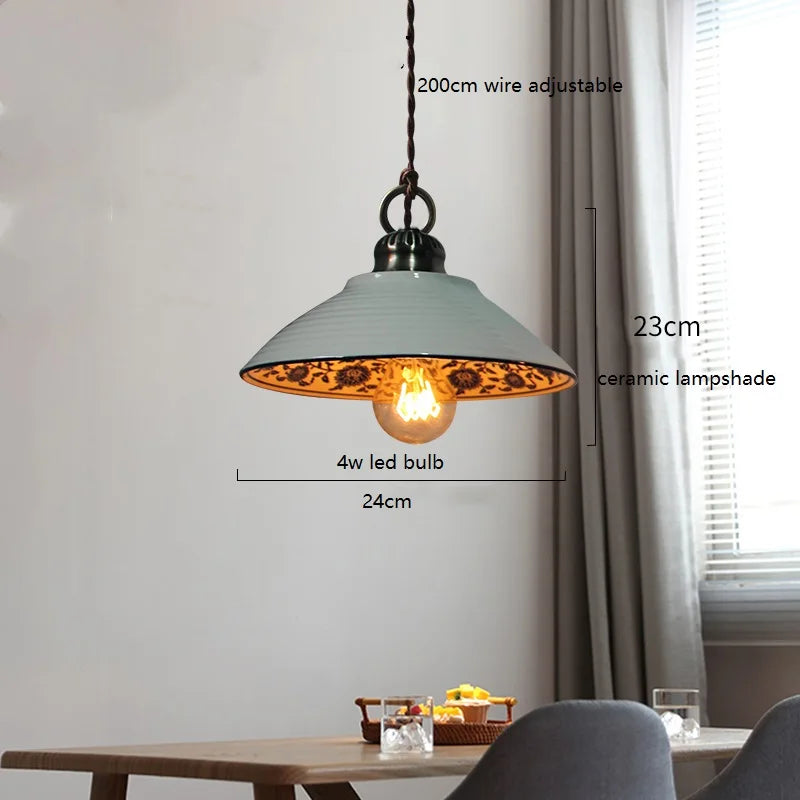Suspension LED en céramique contemporaine minimaliste
