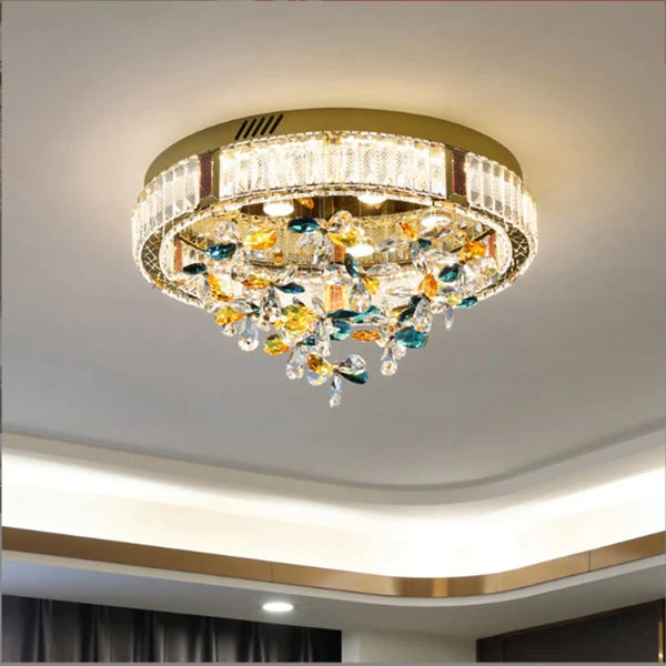Plafonnier Luxe en Cristal pour Intérieur de Prestige