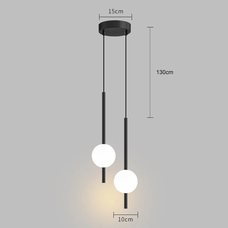 Suspension LED Or et Globe
