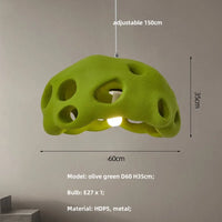 Lustre LED design en suspension nordique Wabi Sabi irrégulier