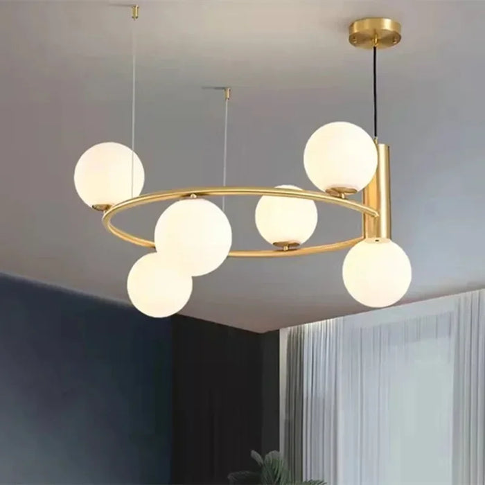 Lustre Nordique en Verre LED pour Décoration Maison - Collection Élégance Illuminée