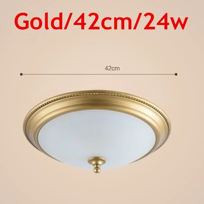Plafonnier LUMIÈRE D'AMBIANCE LED rond or/noir/Bronze pour couloir salon cuisine