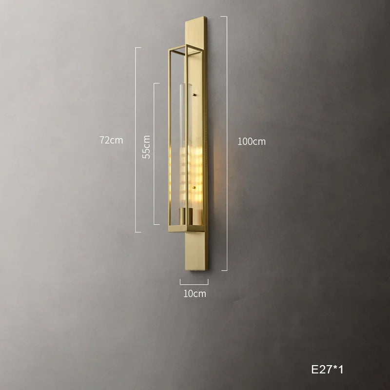 Applique murale LED design en laiton brossé