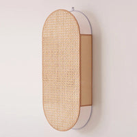 Applique murale vintage en rotin tissé main - Nouvelle collection Wabi Sabi