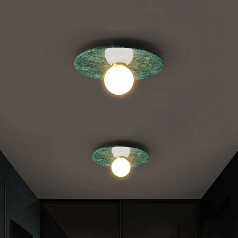 Lampe Plafonnier en marbre nordique pour la décoration intérieure de salon et chambre