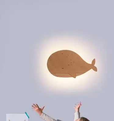 Applique murale LED "WhaleWood" pour enfants