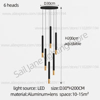 Lustre LED Tubulaire Premium pour Éclairage Intérieur de Restaurant