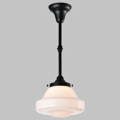 Plafonnier Vintage Loft Industriel en Verre Noir
