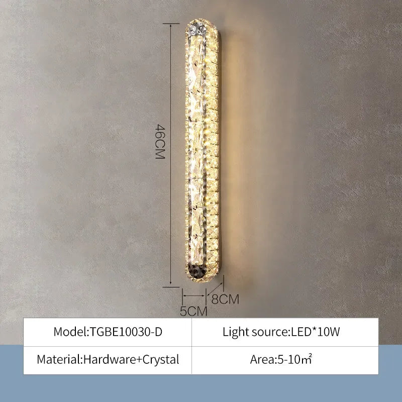 Lustre Moderne en Cristal K9 LED Dimmable pour Maison
