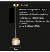 Suspension LED nordique en verre design