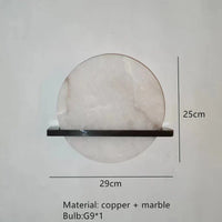 Appliques murales élégantes en marbre naturel