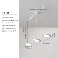 Lustre LED Nordique Vert 1-3 Tête Disque Suspension - Luminaire Design pour Salon, Chambre, Cuisine - Décor Maison