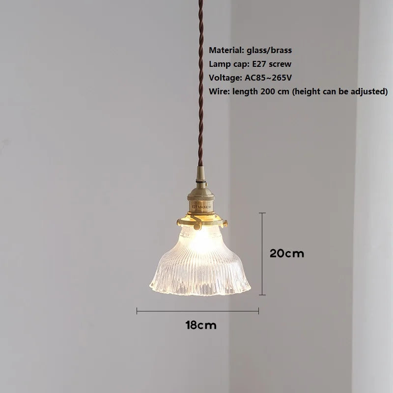 Suspension vintage en laiton et verre japonais pour un éclairage de maison authentique