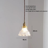 Suspension vintage en laiton et verre japonais pour un éclairage de maison authentique