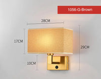 Applique murale Led de luxe avec abat-jour en tissu