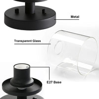 Plafonnier Élégance en Verre Transparent