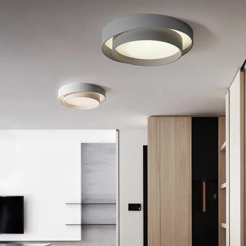 Plafonnier LED moderne circulaire avec télécommande - Marque XYZ