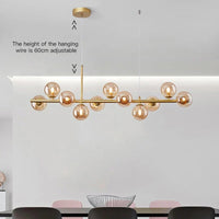 NORLA Nordique Moderne Suspension LED Or Lumière Boule de Verre - Luminaire Design