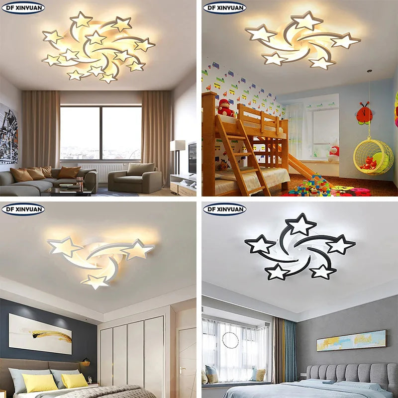 Plafonnier Etoile LED Acrylique - Design Moderne & Décoratif