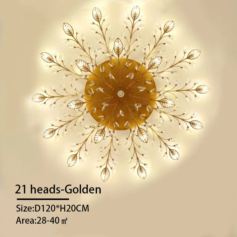 Lustre LED Cristal Moderne Nordique pour Salon Salle à Manger