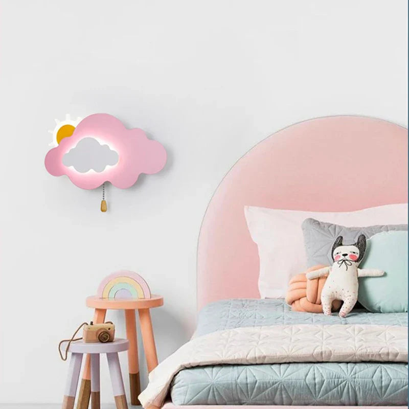 Applique murale pour enfants en forme de nuage : design minimaliste et moderne
