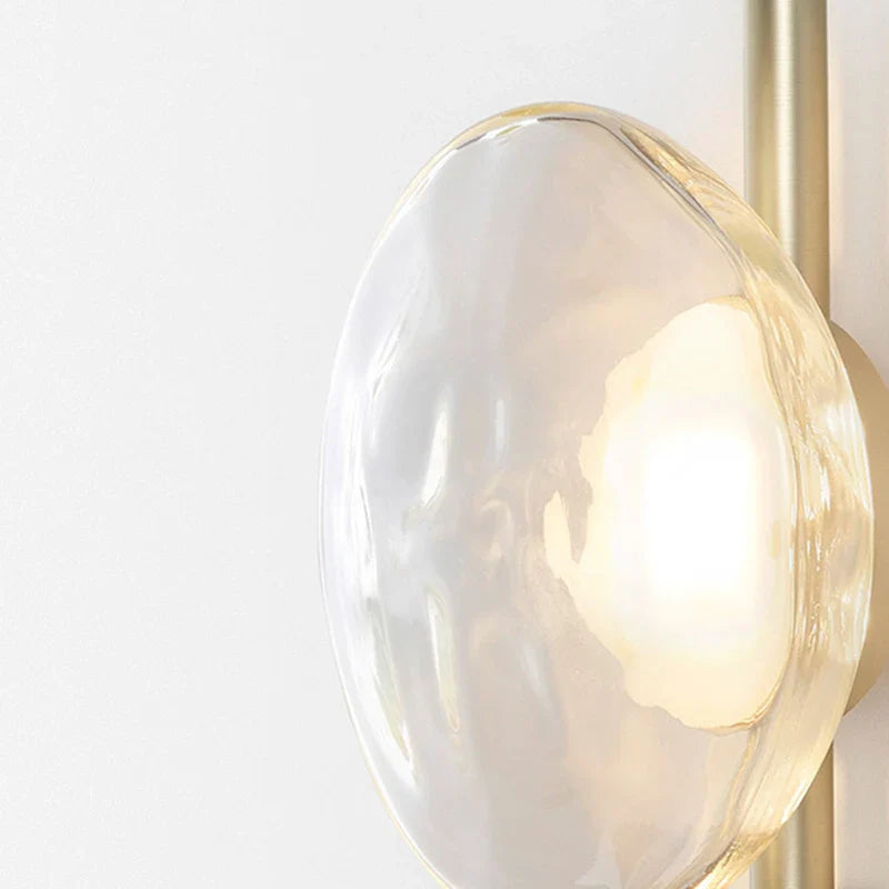 Applique Murale Nordique en Verre Transparent et Métal Doré pour Divers Espaces - Collection Scandinave