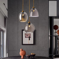 Suspension Nordique en Verre Fumé pour Éclairage Intérieur
