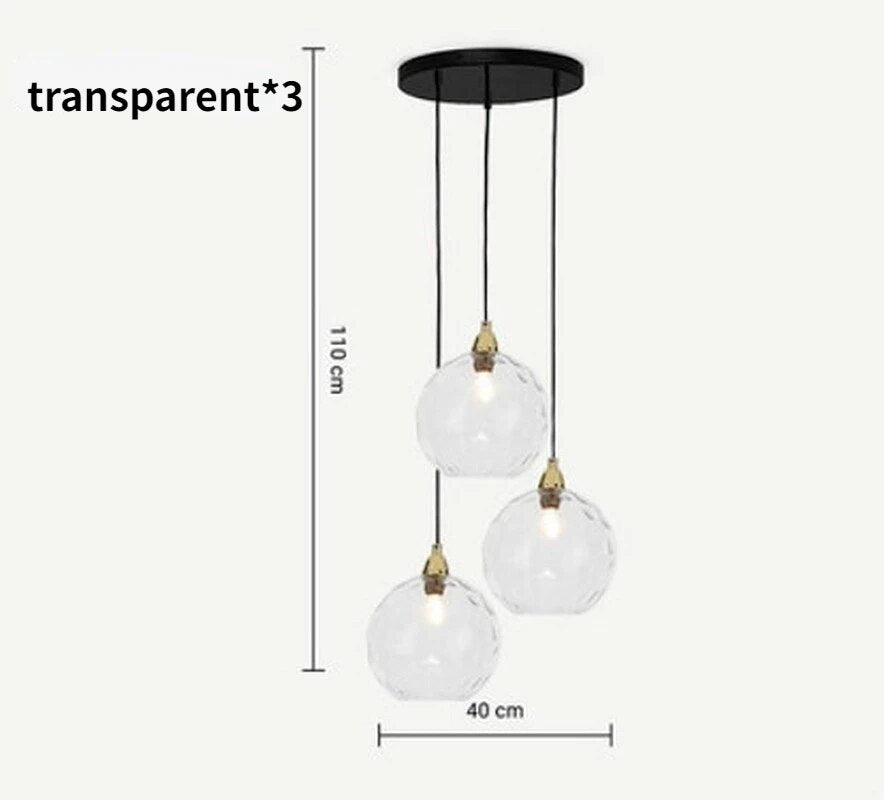 Lustre Aqua Glass - Design Nordique Moderne