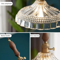 Suspension luminaire nordique en bois, verre et laiton - Style rustique moderne