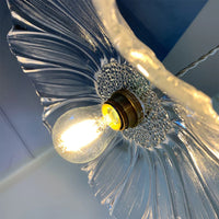 Suspension LED Nordique en Verre Laiton - Fleur Scandinave