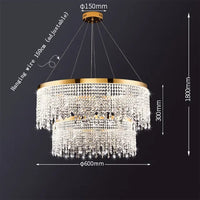 Plafonnier LED Moderne en Cristal - Luminaire Décoratif d'Intérieur