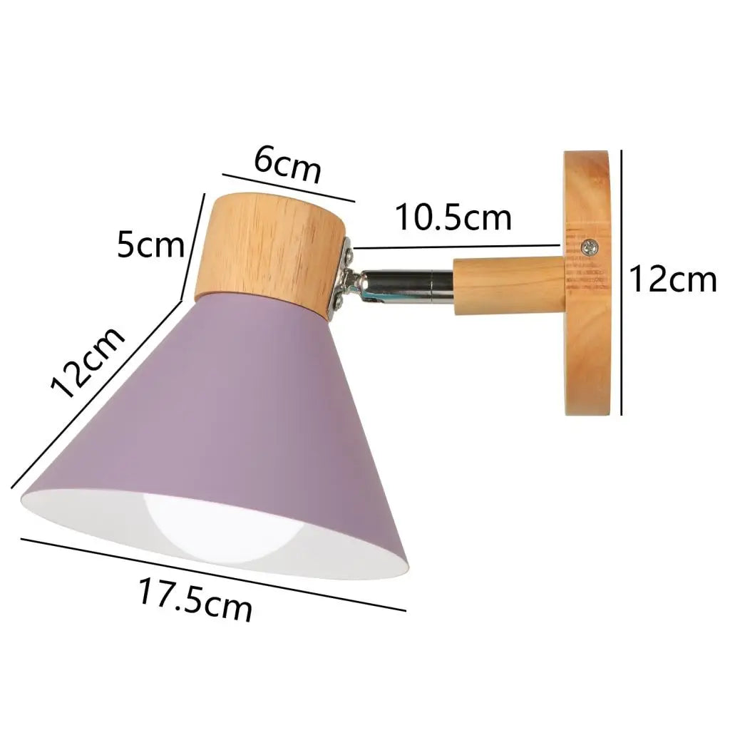 Applique murale LED nordique en bois - Élégance moderne
