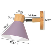 Applique murale LED nordique en bois - Élégance moderne