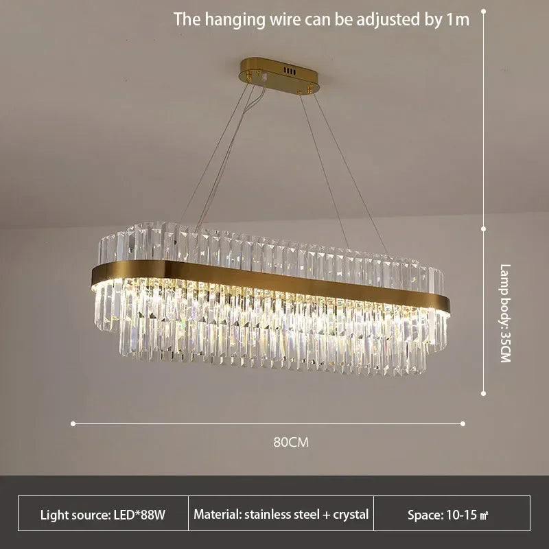 Lustre de luxe en cristal pour une décoration d'intérieur haut de gamme