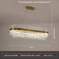 Lustre de luxe en cristal pour une décoration d'intérieur haut de gamme