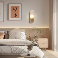 Applique murale en pierre naturelle et verre - Ampoule G4