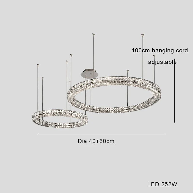 Lustre en cristal design de luxe - Collection Éclat Moderne
