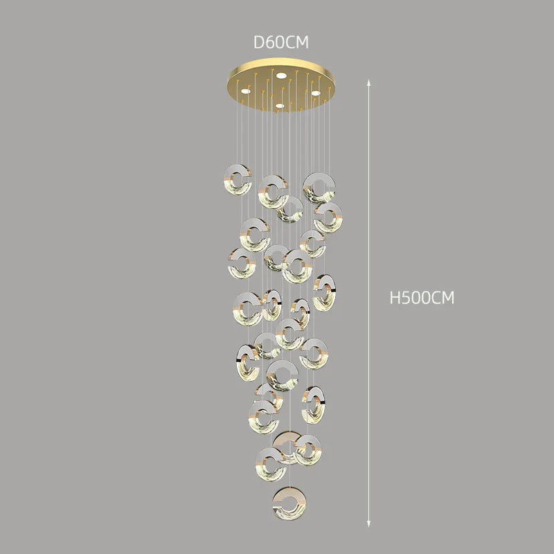 Lustre en cristal de décoration pour une maison contemporaine