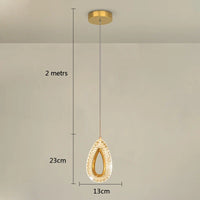 Plafond LED nordique en cristal : suspension lumineuse pour un éclairage élégant