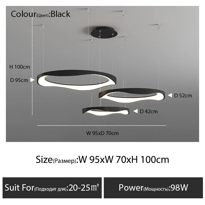 Lustre LED design nordique rond