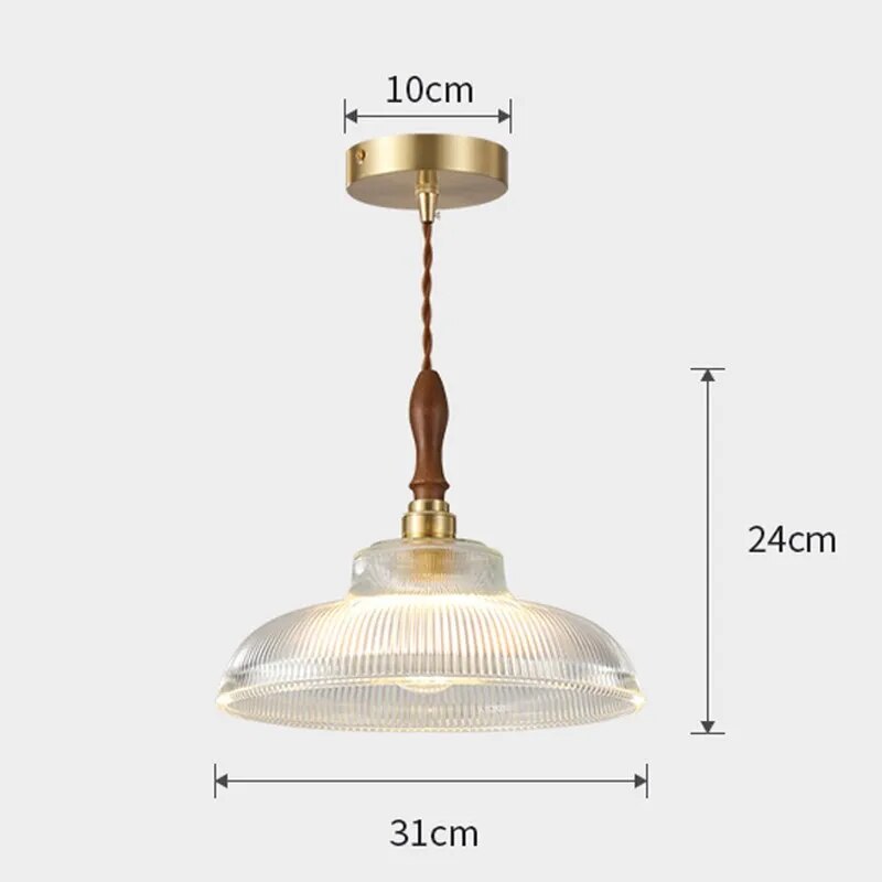 Suspension conique en verre nordique vintage.